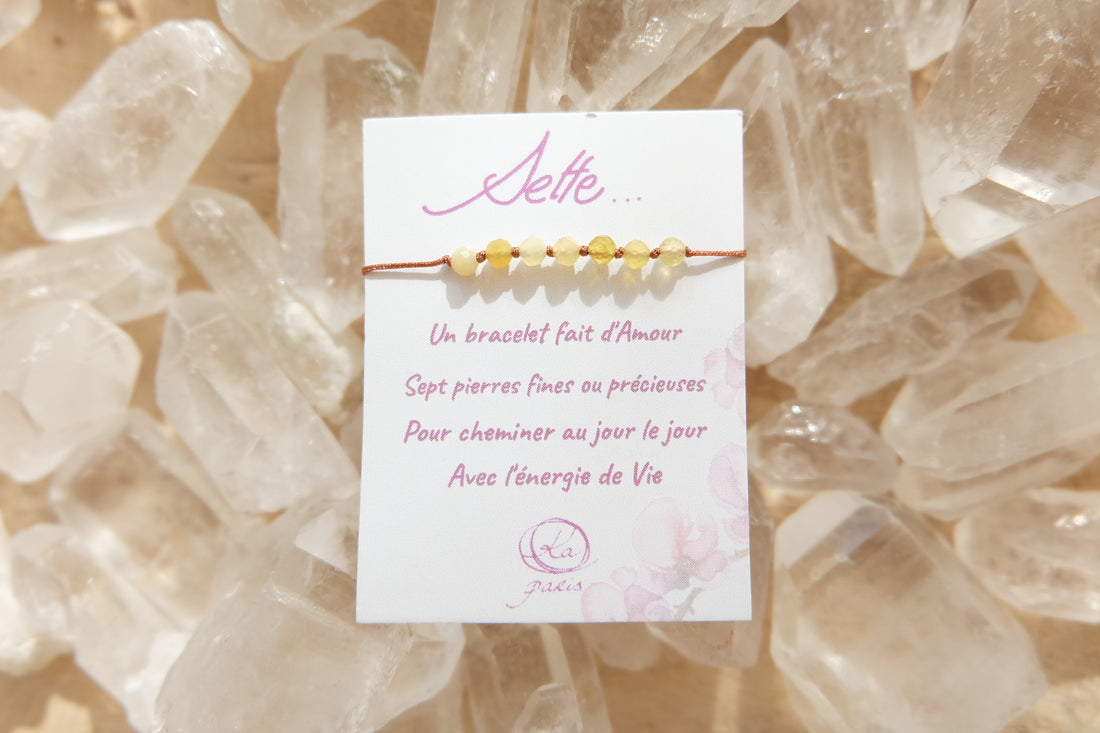 Bracelet fin opale jaune