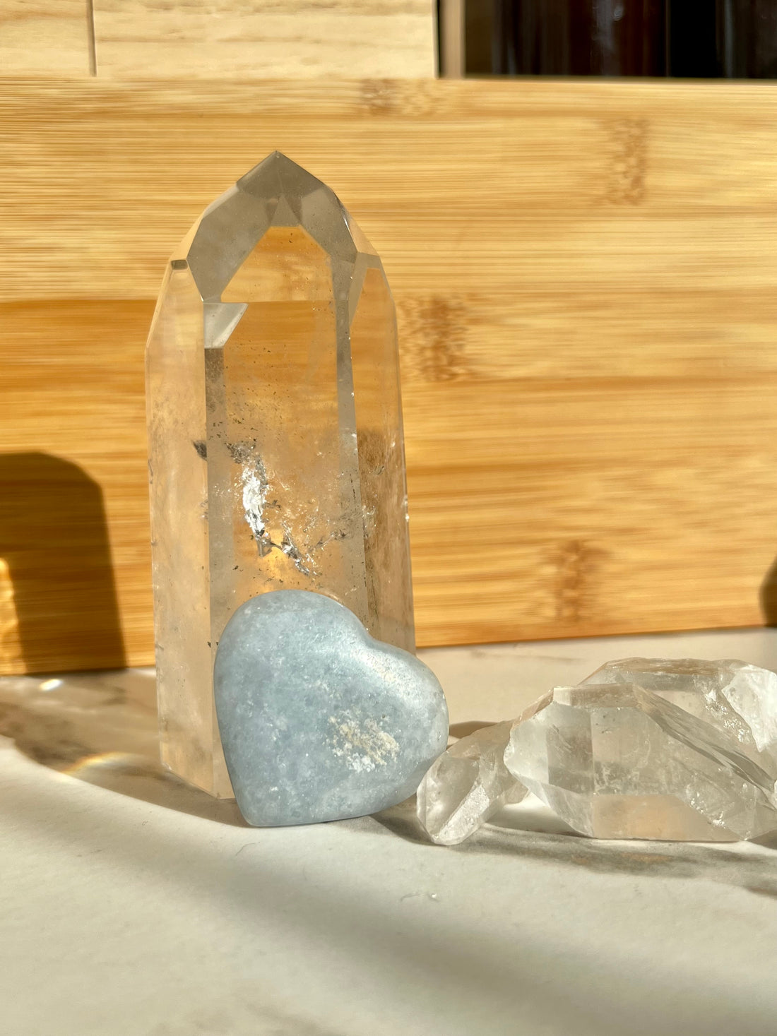 Coeur Calcite bleue