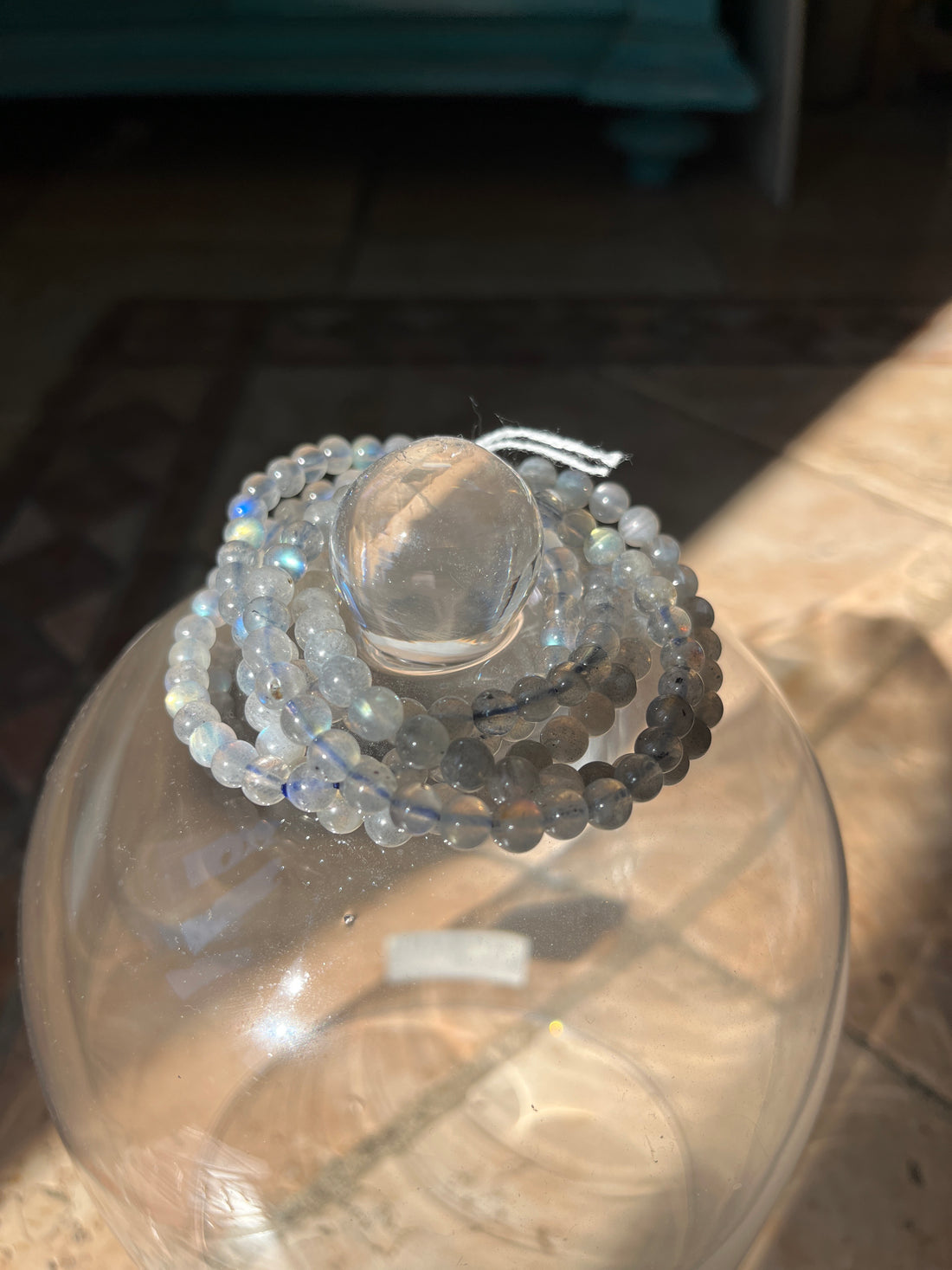 Bracelet boule Labradorite 6mm