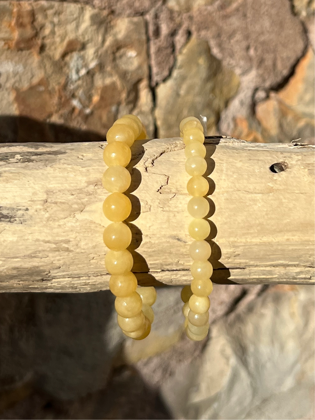 Bracelet boule Calcite Miel
