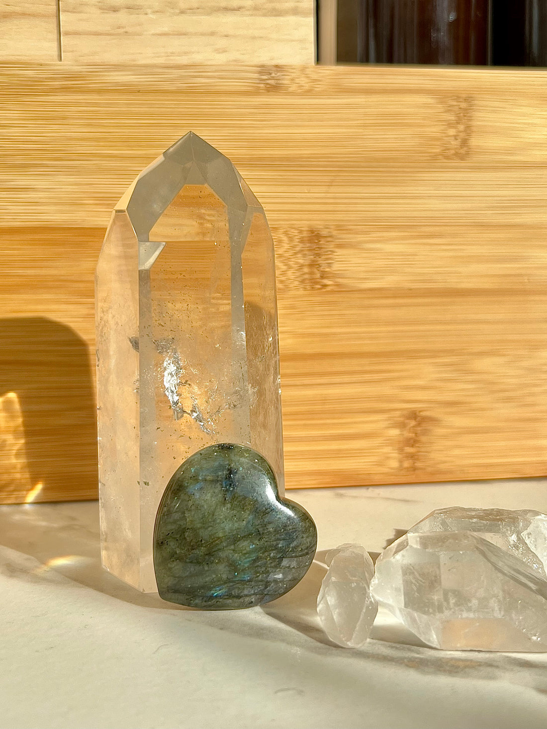 Coeur en Labradorite