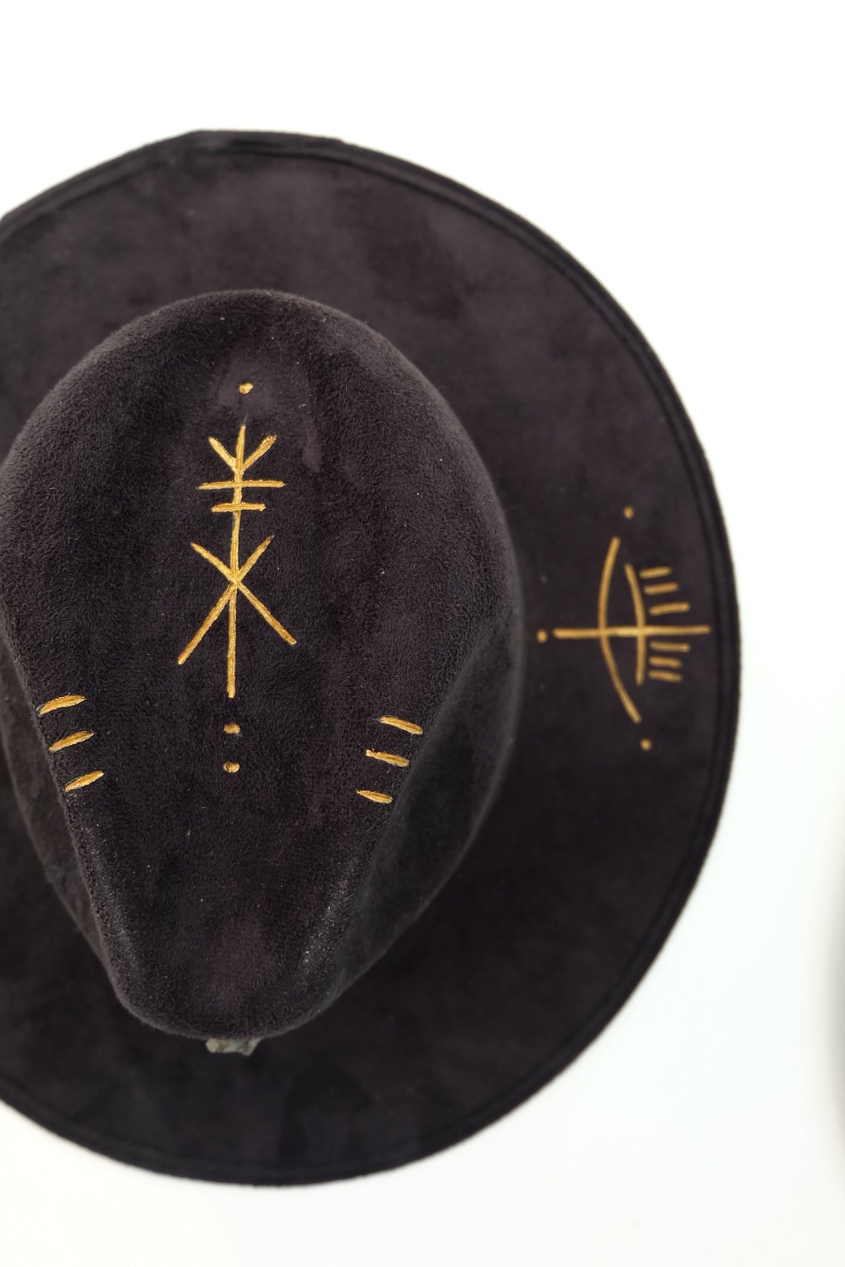 Chapeau Boho Ibiza Tribal Noir & Quartz Fumé