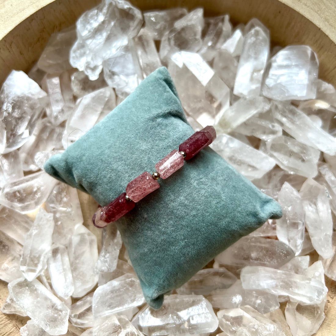 Bracelet quartz framboise