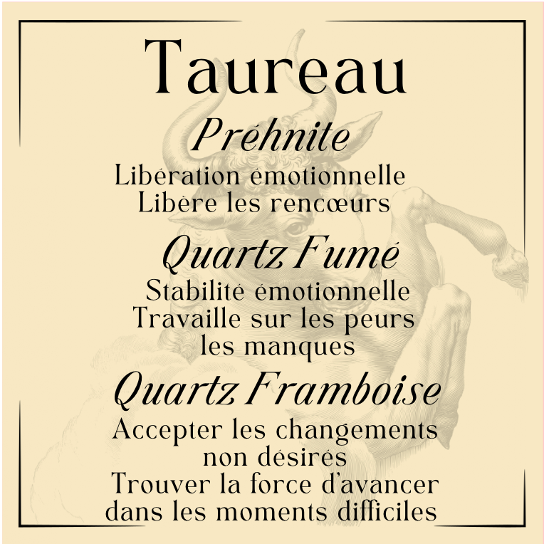 Kit de Pierres Signe Taureau