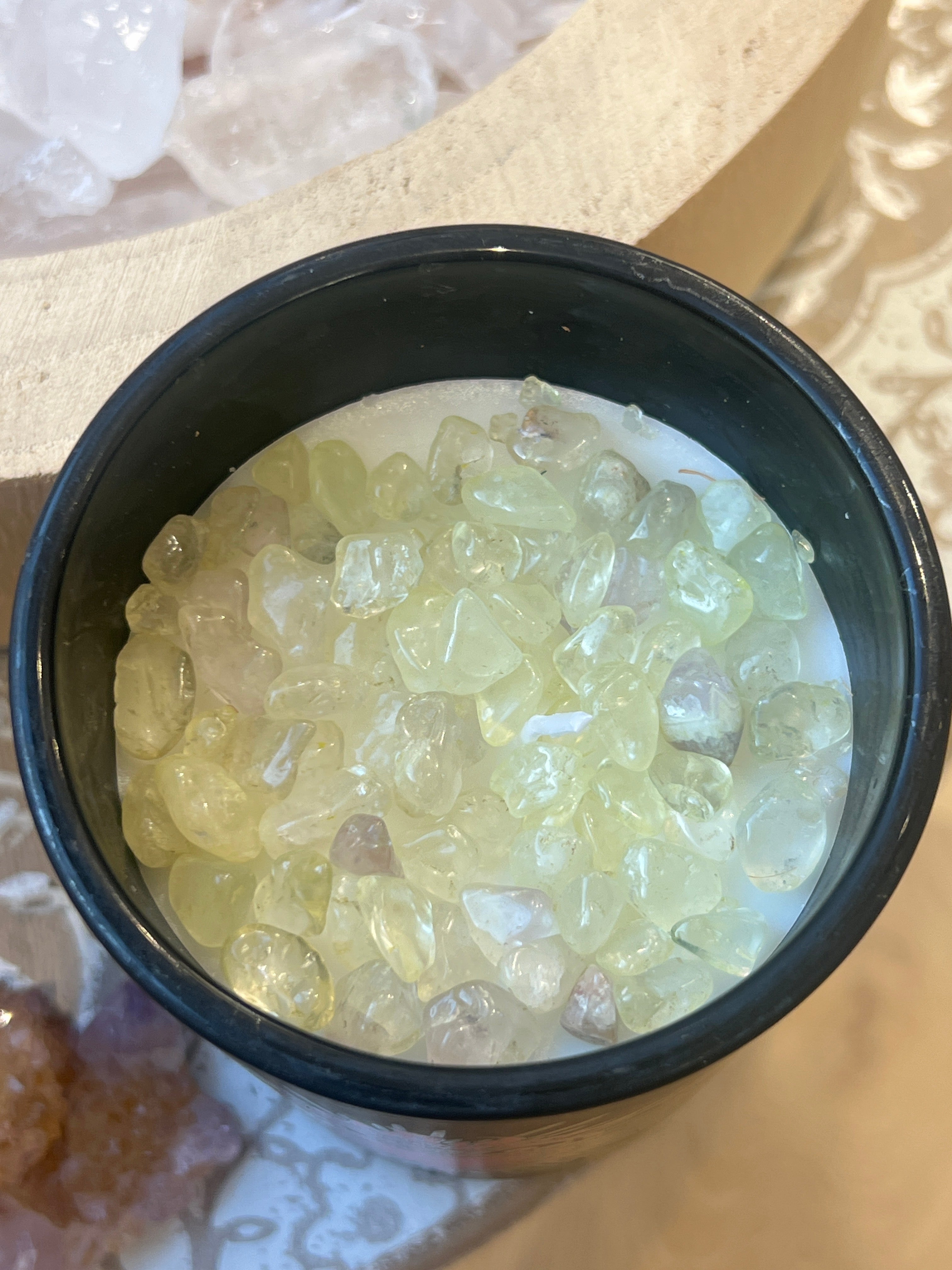 Bougie cristaux de Citrine