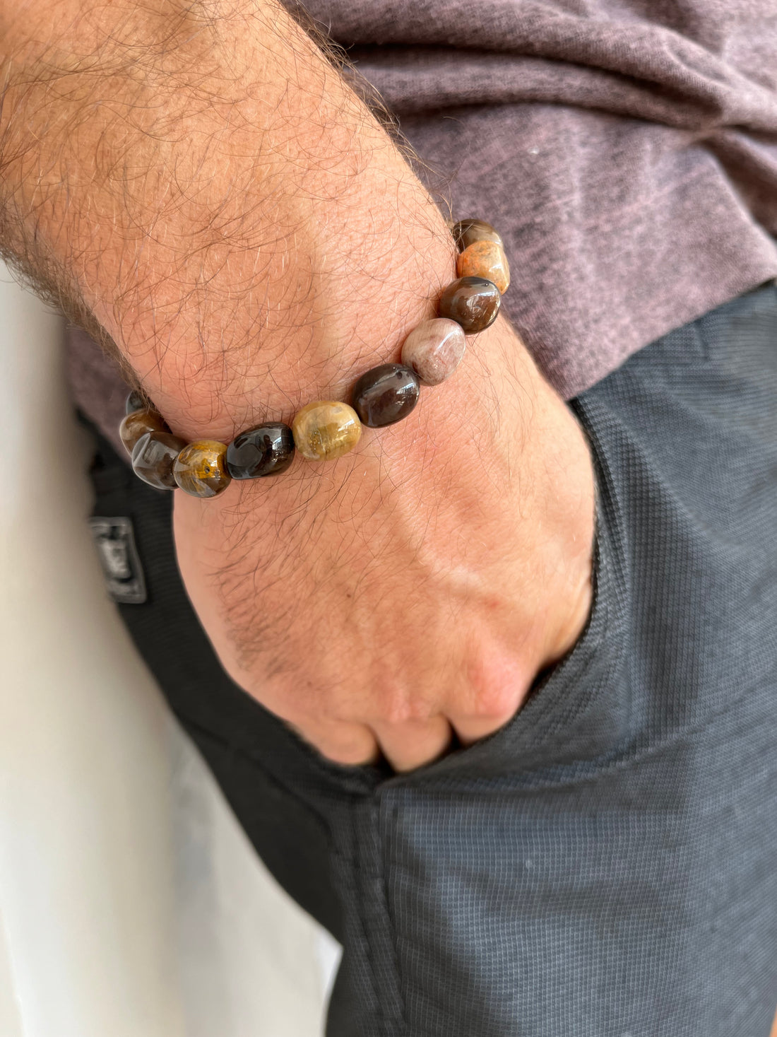 Bracelet Bois Silicifié