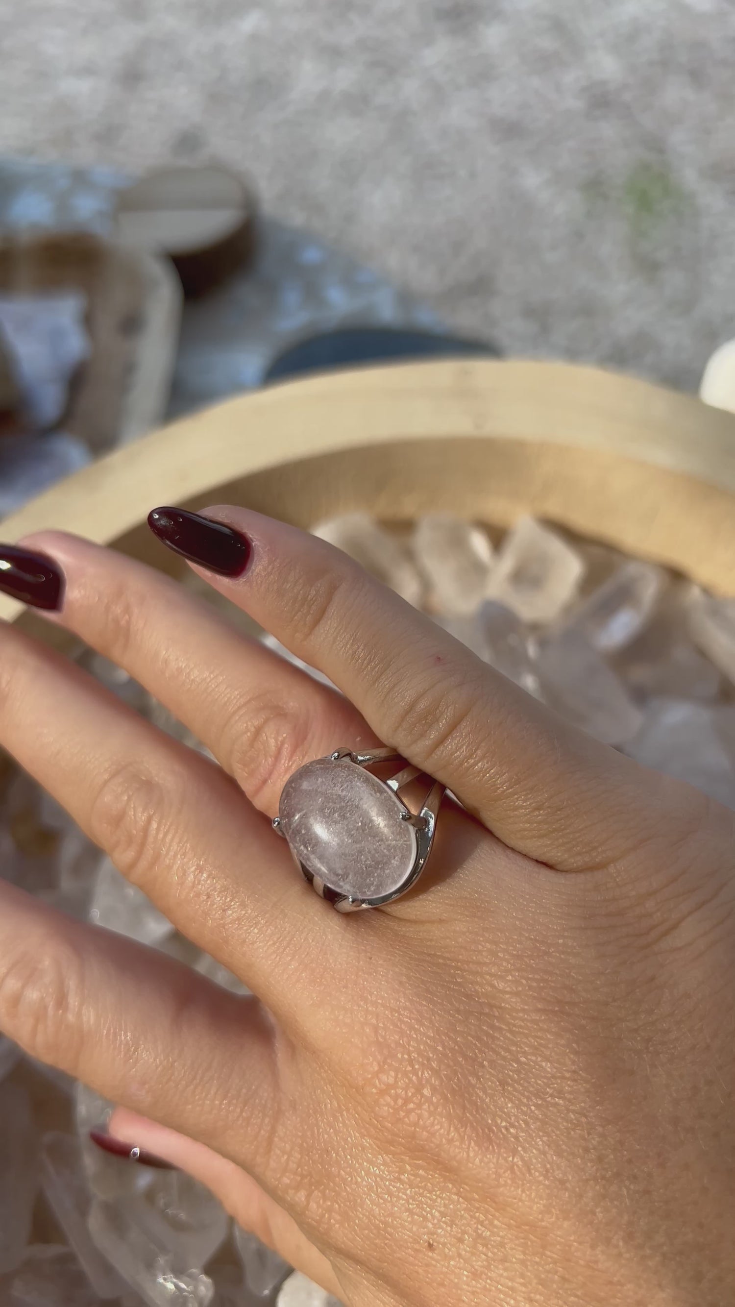 Bague Cristal de Roche Argent 925
