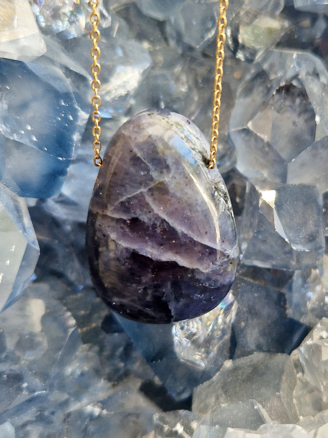 Pierre percée Quartz Bleu