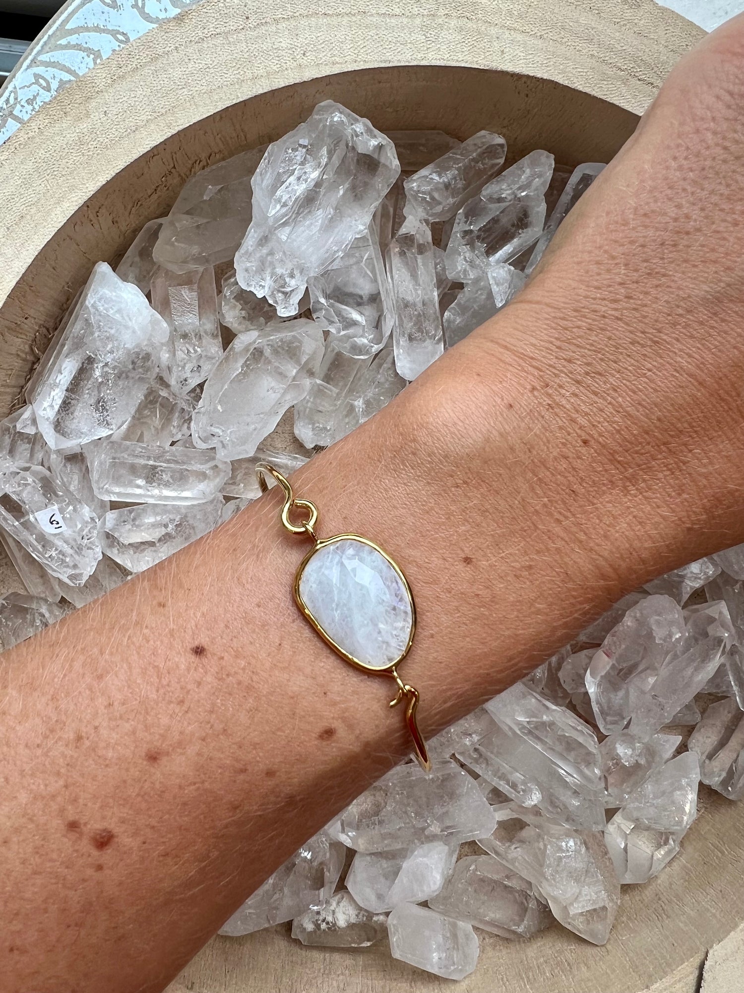 Bracelet Labradorite Blanche