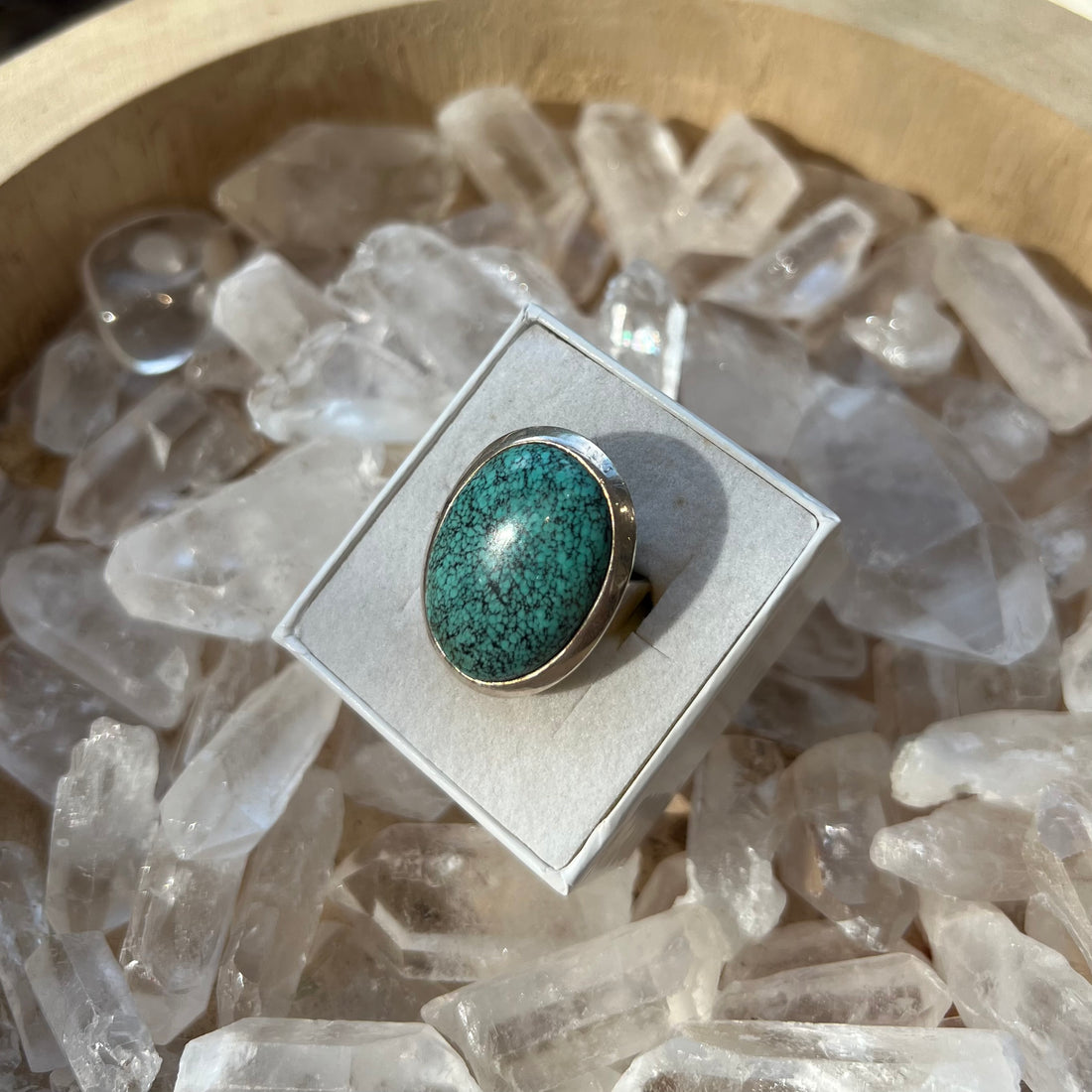 Bague Argent Réglable 925 Turquoise
