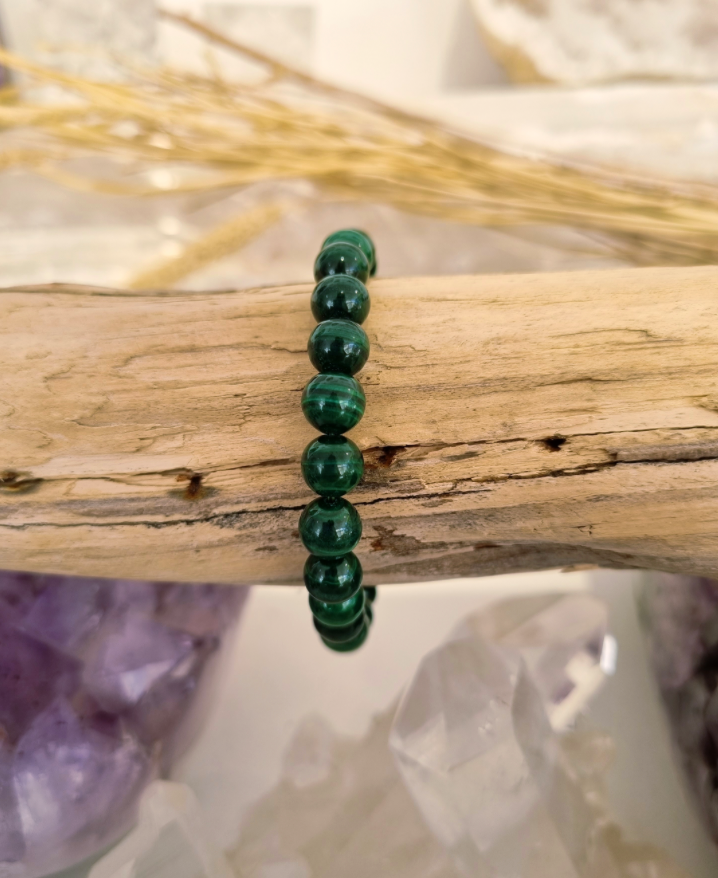 Bracelet boule Malachite 6mm / 8mm