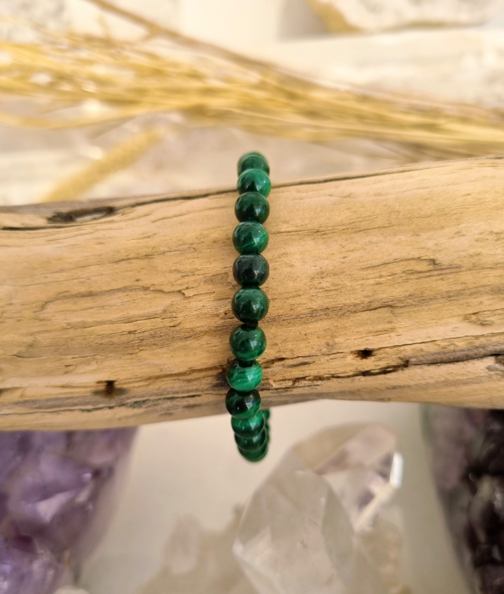 Bracelet boule Malachite 6mm / 8mm