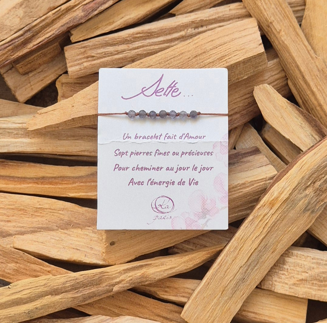 bracelet iolite ou cordierite 