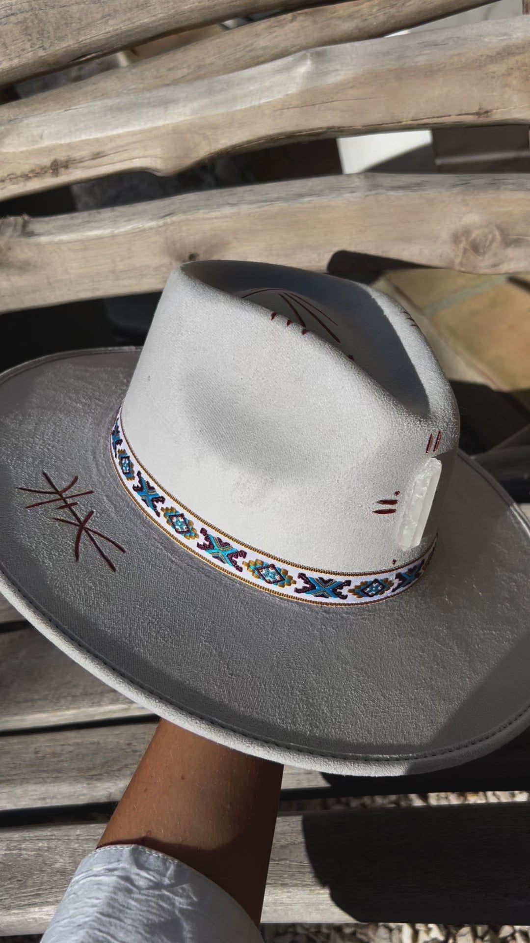 Chapeau Boho Ibiza Tribal &amp; Cristal de Roche