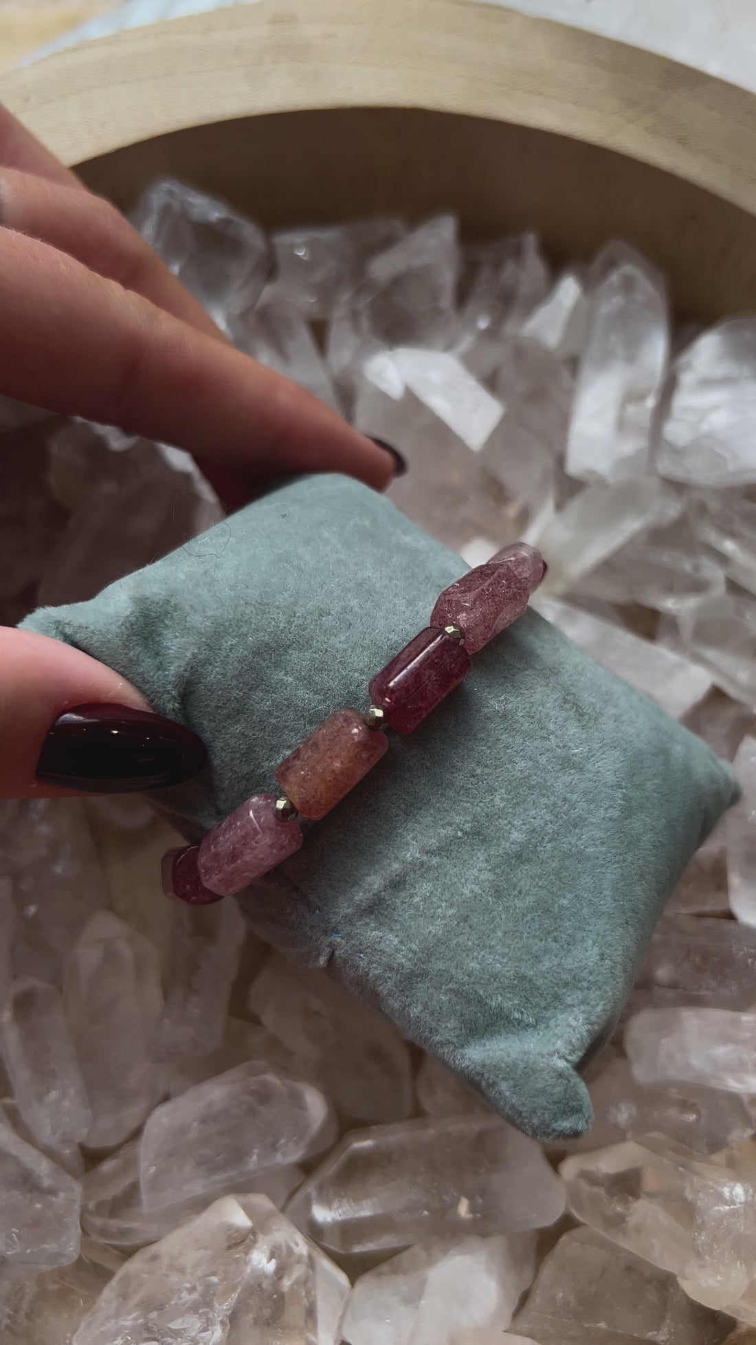 Bracelet quartz framboise