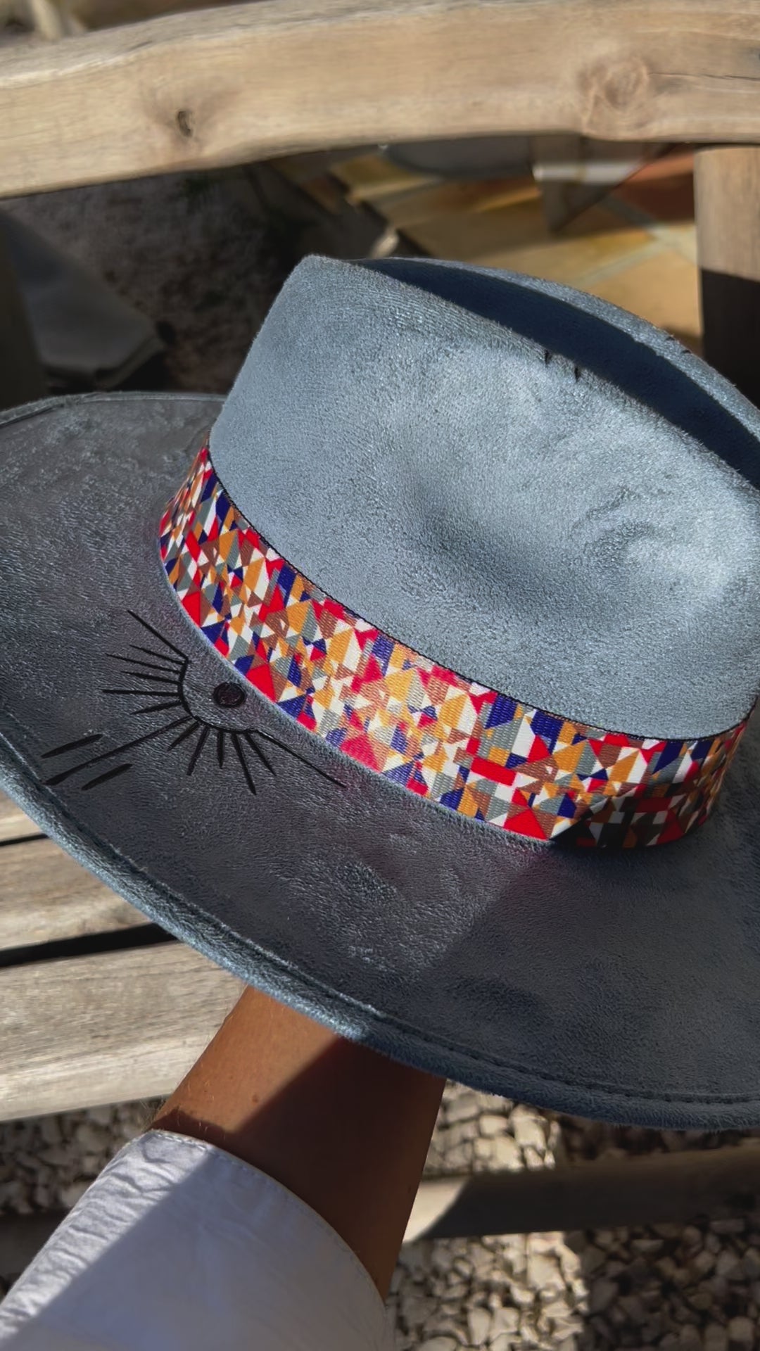 Chapeau Boho Ibiza Tribal &amp; Cyanite